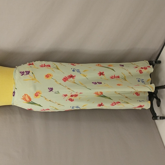 Pastel Floral Maxi Skirt Ann Taylor Spring Summer Colors Rayon Poly Bias Cut - Picture 1 of 10